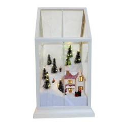 Enfeite Natalino Lamparina Figuras com led esqui 2AA XTX3734 na internet