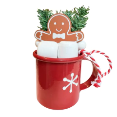 Enfeite Pendurar Caneca Vermelha com Doces 10cm 1083989V - comprar online