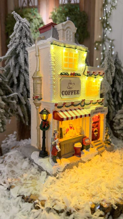 Casa Natalina Musical com luz 632-079 (Coffee) - comprar online