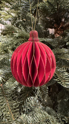 Bola Natal Papel Vermelho 3118008