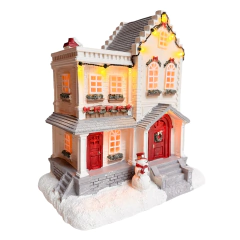 Casa Natalina Musical com luz 632-084 (Boneco de Neve)