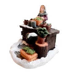 Figura Natal Vendedora Plantas (colorido) 58243001 - comprar online