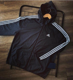 Jaqueta Corta Vento - Adidas Essentials 3 - Stripes