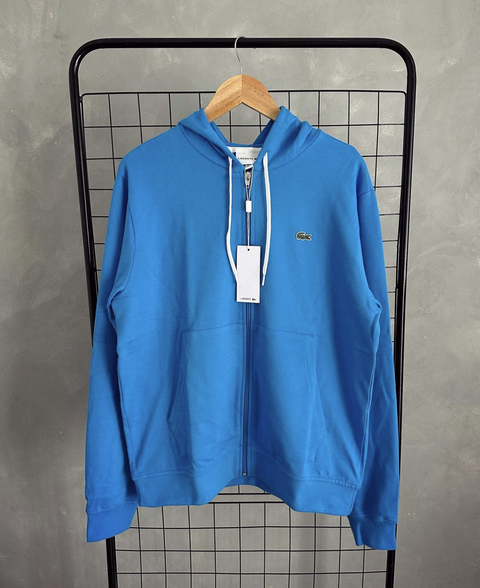 Moletom Lacoste Ziper (Azul Bebe)