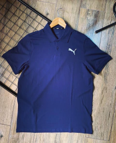 Polo Puma - Logo Puma Bordado (Azul Marinho)