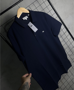 Polo Lacoste L1212 - Especial Edition Silver (Azul Marinho)