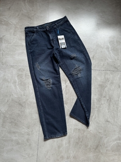 Calça - Jeans Oversized (Corte Reto) Azul Escuro - 2419224