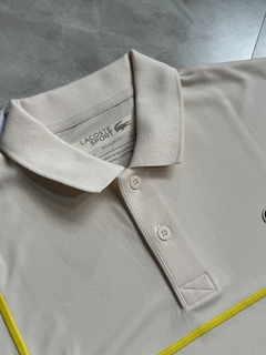 Polo Lacoste Sport - CollorBlock (Off White) na internet