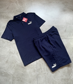 Conjunto Puma - Essentials (Azul Marinho)