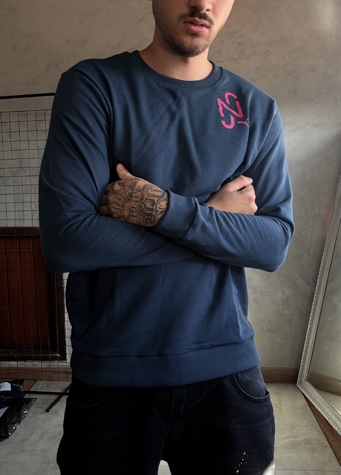 Moletom Gola Careca Puma x Neymar - Azul