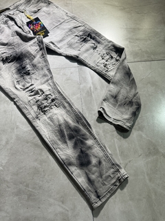 Calça Jeans - Modelo Jogador Cinza / Mescla Preto (2400271) na internet