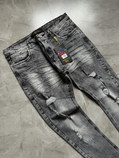 Calça Jeans - Mescla Cinza (Modelo Jogador) - comprar online