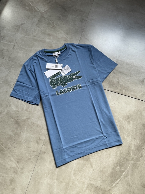 Camisa Lacoste - Big Croc Azul