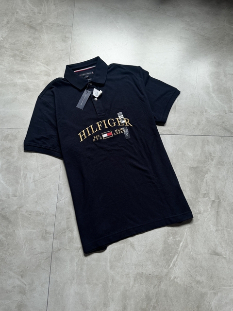 Polo Tommy Hilfiger - Azul / Dourado