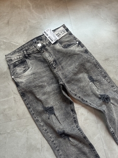 Calça Jeans Modelo Jogador - Cinza Mescla - comprar online