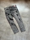 Calça Jeans Modelo Jogador - Cinza Blend