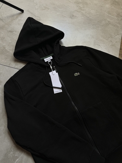 Moletom Lacoste Ziper - 100% Algodão (Preto) - comprar online