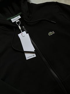 Moletom Lacoste Ziper - 100% Algodão (Preto) na internet
