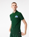 Polo Lacoste - Croco Letreiro (Verde)