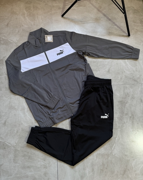 Agasalho Puma - Poly Suit - Cinza e Preto