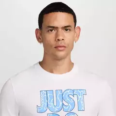 Camisa Nike Just Do It - Branca e Azul na internet