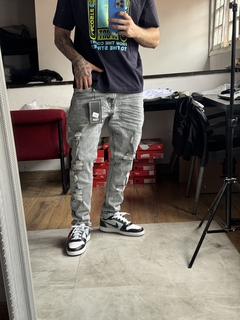 Calça Jeans Jogador - (Cinza) 2419386