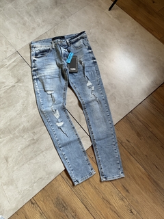 Calça Jeans Modelo Jogador - Azul Clara (2419235)