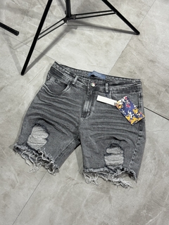 Bermuda Jeans Jogador - Mescla Cinza (2407119)