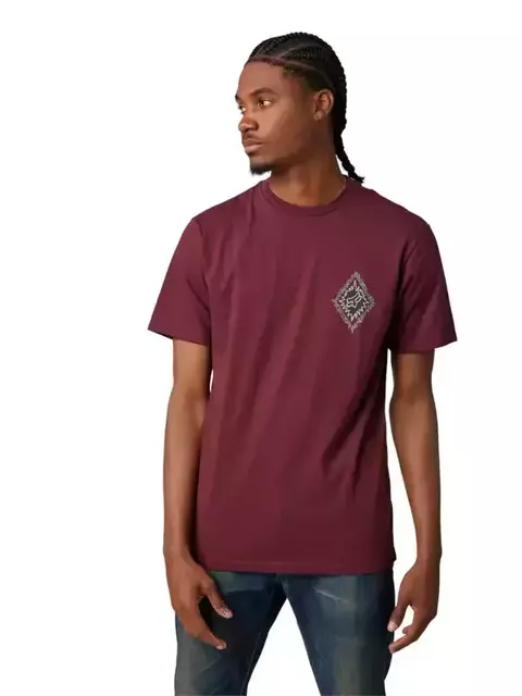 Remera Fox Still In SS Premium Tee Burgundy