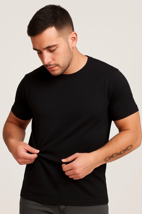 REMERA BASICA CON CUELLO REDONDO - comprar online