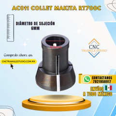 AC011 Collet 6 mm para Makita RT0700C