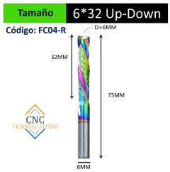 FC04-R Fresa Compresión DC6mm P/Maderas