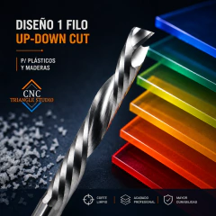 FCH13 Fresa 1 Filo Compresión 1/8" para Acrílico, PVC Espumado y Cloroplast - comprar en línea