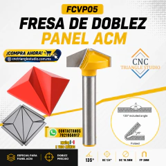 FCVP05 | Fresa de Doblez para Panel ACM 135°