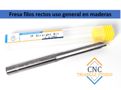 FR24 Fresa Filos rectos DC8mm LC52mm - Corte de Maderas en general - CNC Trianglestudio