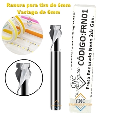 FRN01 Fresa Ranurado Neon Flex 6mm Segunda Gen. Vastago de herramienta 6mm