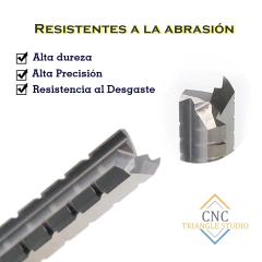 FRP01 Fresa Recta Rompevirutas 3 filos especial para maderas duras - comprar en línea