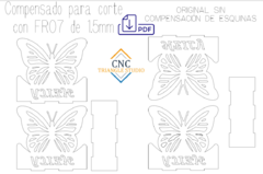 SVM01 Servilletero Mariposa Vector MDF 3mm - comprar en línea