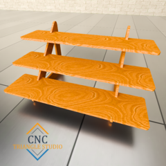 MF05 Diseño de Estante de Exibición, Organizador Rectangular | Diseño Vectorial PDF-DXF - CNC Trianglestudio