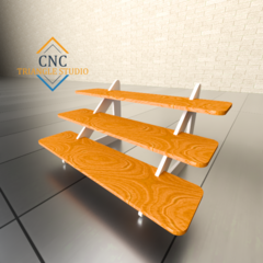 MF05 Diseño de Estante de Exibición, Organizador Rectangular | Diseño Vectorial PDF-DXF
