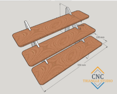 MF05 Diseño de Estante de Exibición, Organizador Rectangular | Diseño Vectorial PDF-DXF - CNC Trianglestudio