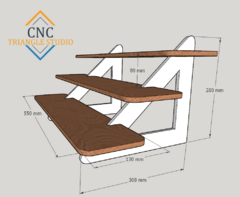 MF05 Diseño de Estante de Exibición, Organizador Rectangular | Diseño Vectorial PDF-DXF - comprar en línea