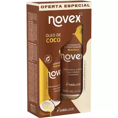 Kit Shampoo e Condicionador Óleo de Coco 300ml - Vitay Novex - comprar online