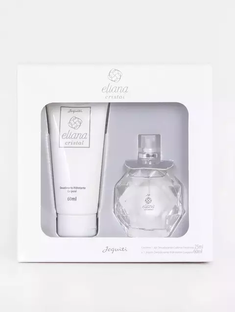 Kit eliana cristal 1 desodorante colônia feminina 25ml 1 desodorante hidratante corporal 60ml - Jequiti