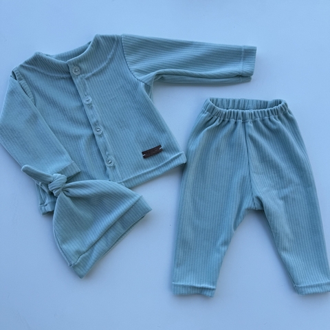 Conjunto plush aqua
