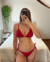 Top Básico Vermelho Canelado - comprar online