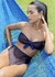 Top (Sutiã) Ayla Café +Azul Marinho Shine - comprar online