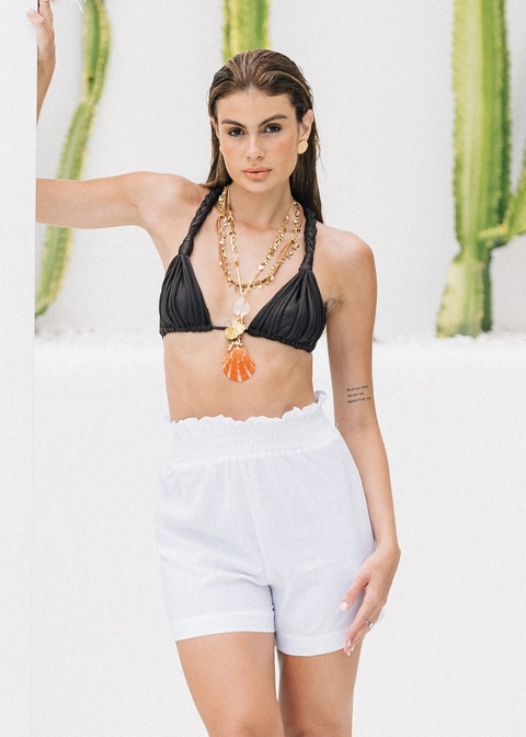 Saída Short Amanda Branco Linho