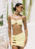Saia Twist Amarelo Sorbet Crepe