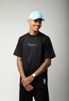 Conjunto Oversized Preto com azul